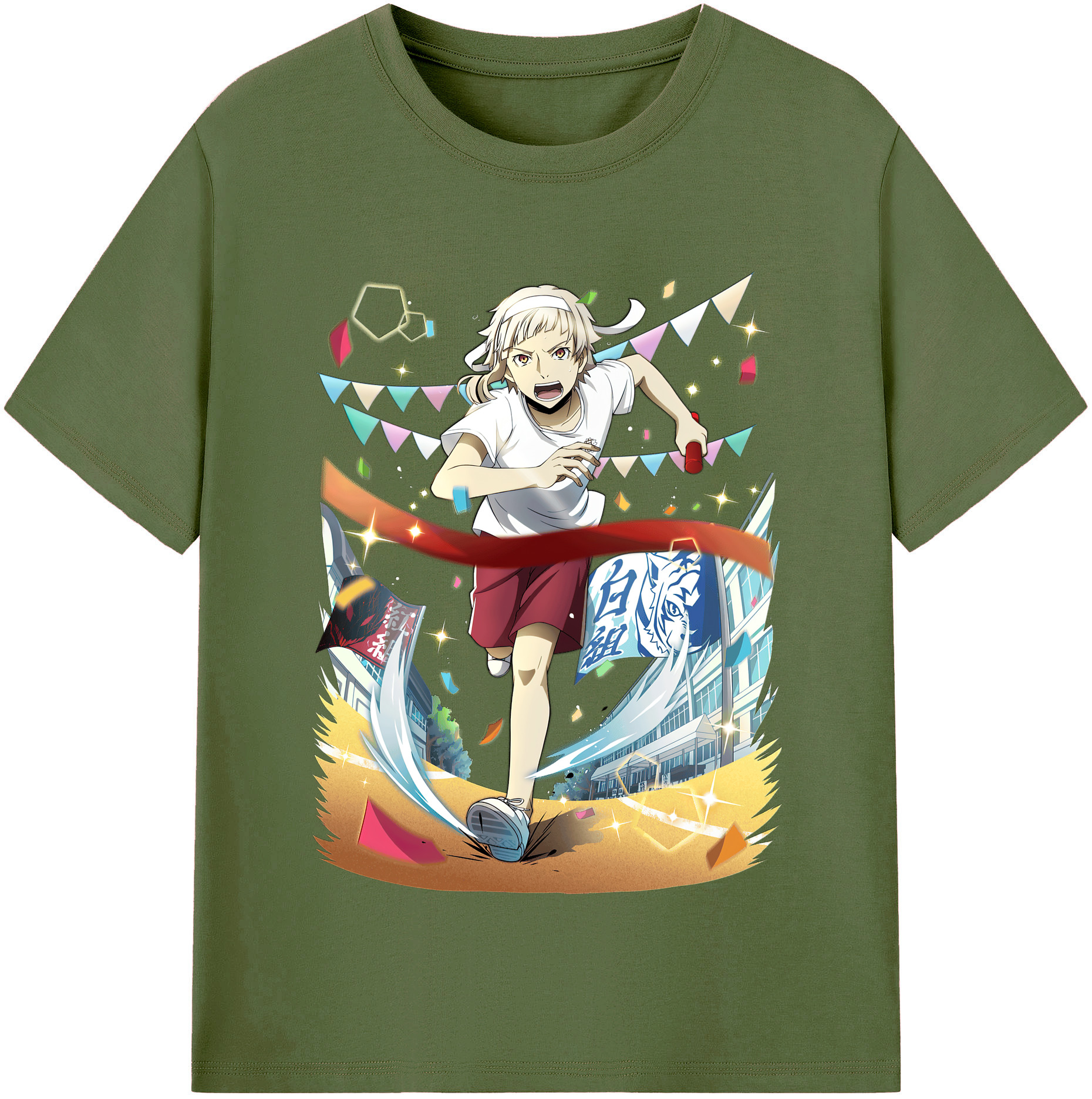 （画像用） 文豪ストレイドッグス Bungo Stray Dogs 綿100％半袖Tシャツ（フロントプリント）